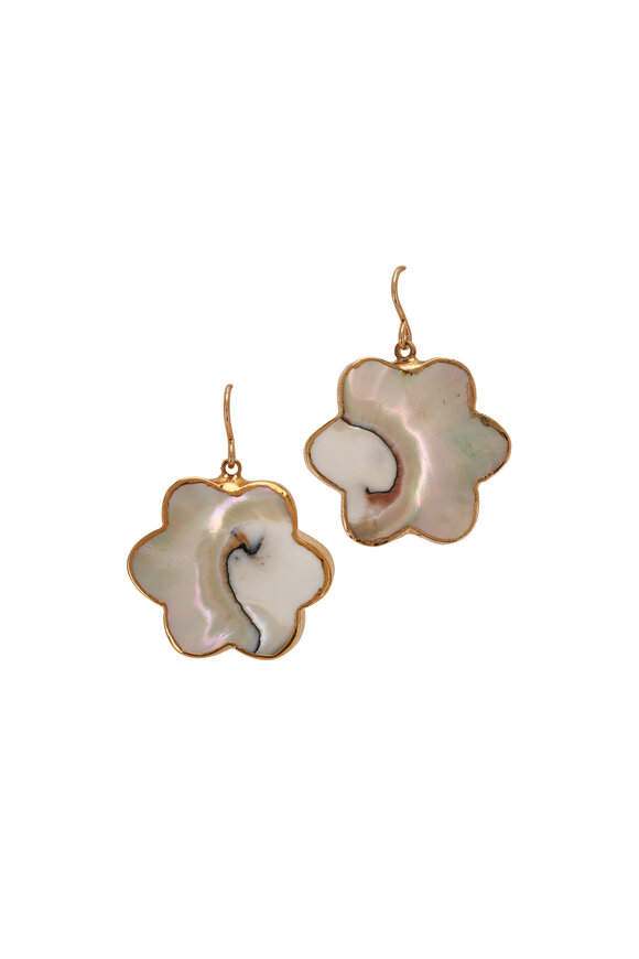 Cristina V. Scallop Mother of Pearl Earring 