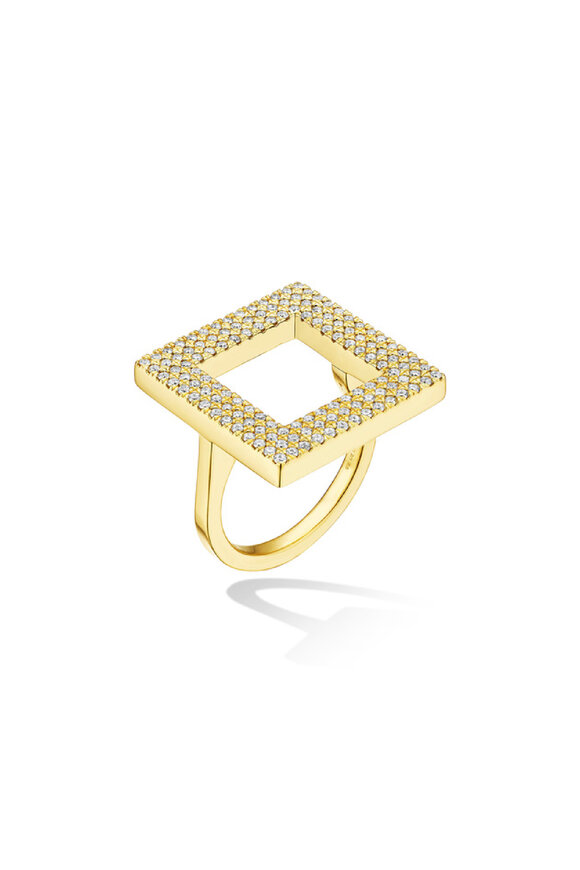 Cadar 18k Yellow Gold Diamond Pave Foundation Ring