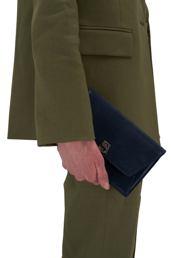 Akris Anouk Admiral Blue Envelope Shoulder Bag - view 2