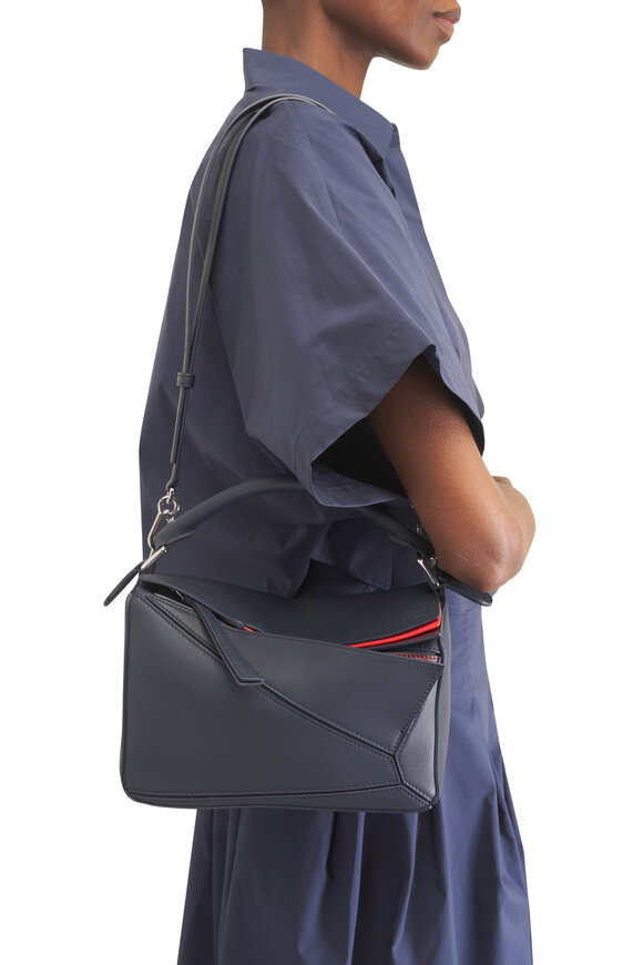 Loewe Puzzle Layers Multicolor Deep Navy Top Handle Bag - view 2