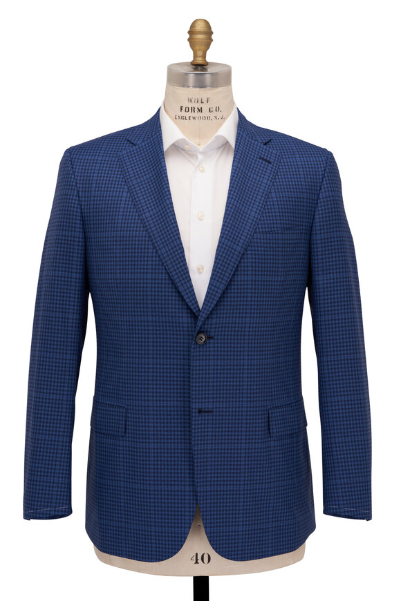 Brioni - High Blue Check Wool Sportcoat