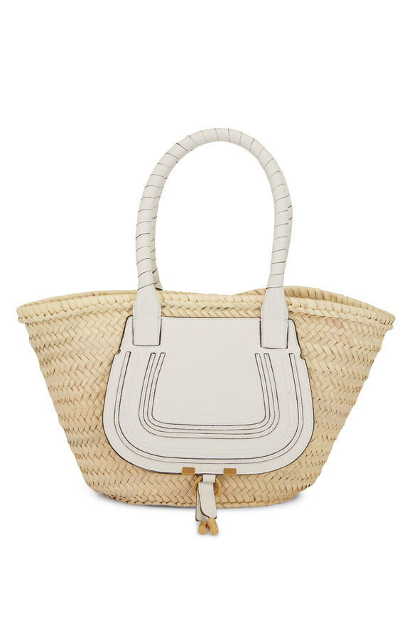 Chloé - Medium Marcie White Raffia Tote