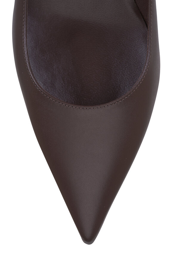 Jimmy Choo Amelia Chocolate Leather Pump, 35mm - view 5