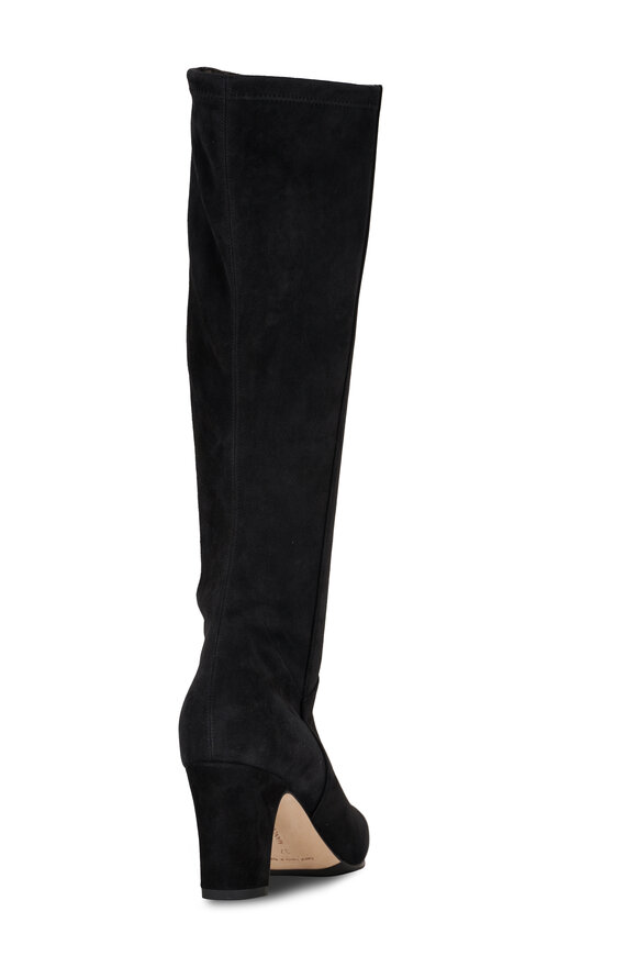 Manolo Blahnik Pitana Black Suede Knee High Boot, 70mm - view 7