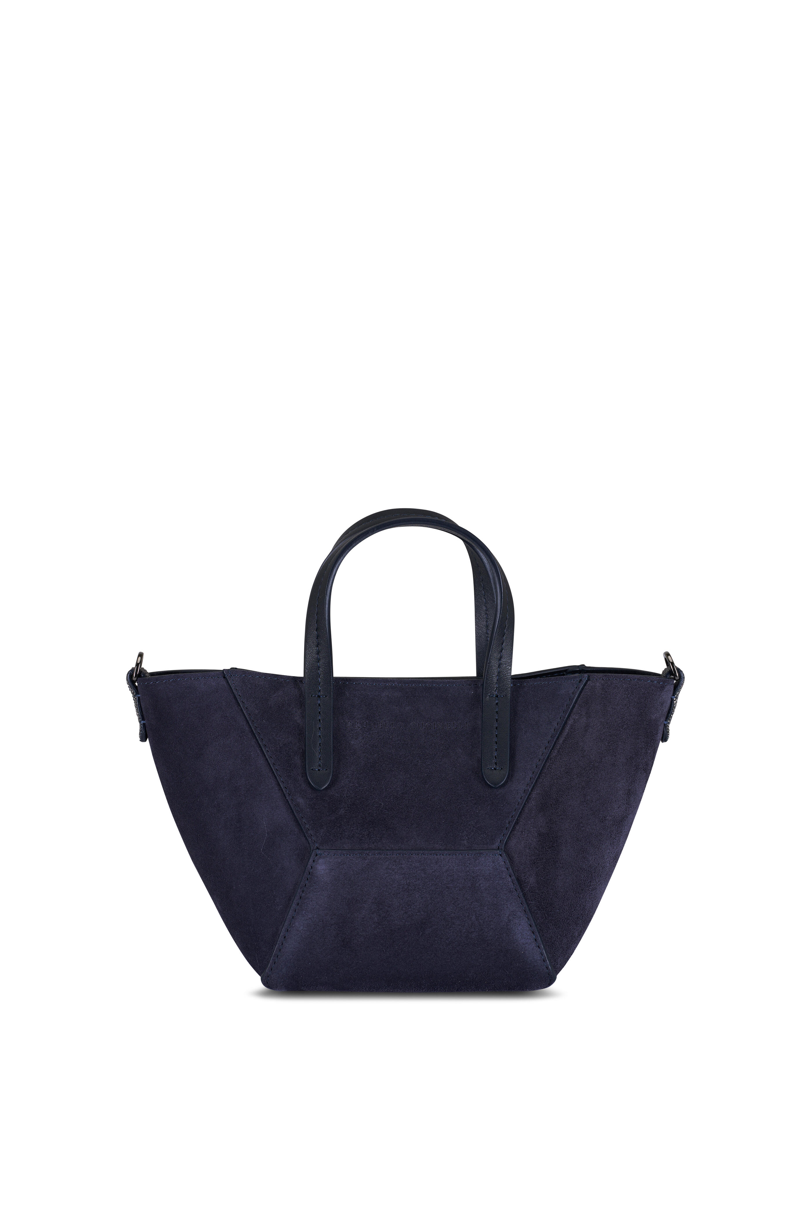 Brunello Cucinelli - Mini Duo Shopper Night Sky Suede Tote