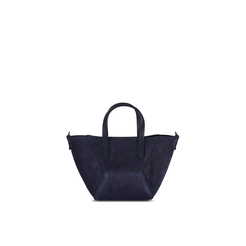トートバッグ BRUNELLO CUCINELLI SS25 MB25D2572C003 (MB25D2572 C003) Brunello Cucinelli - Mini Duo Shopper Night Sky Suede Tote