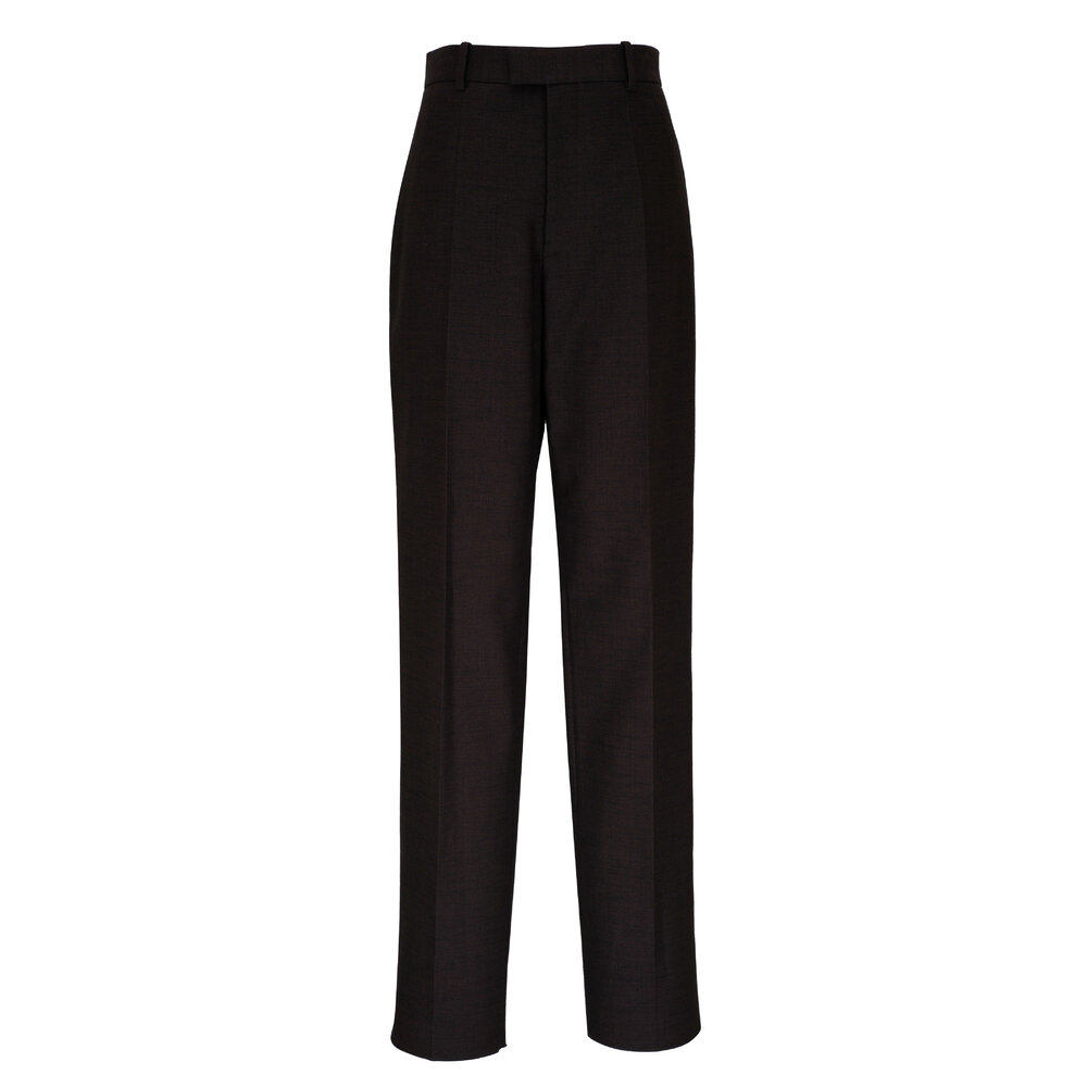 Bottega Veneta - Structured Black Mélange Pant | Mitchell Stores