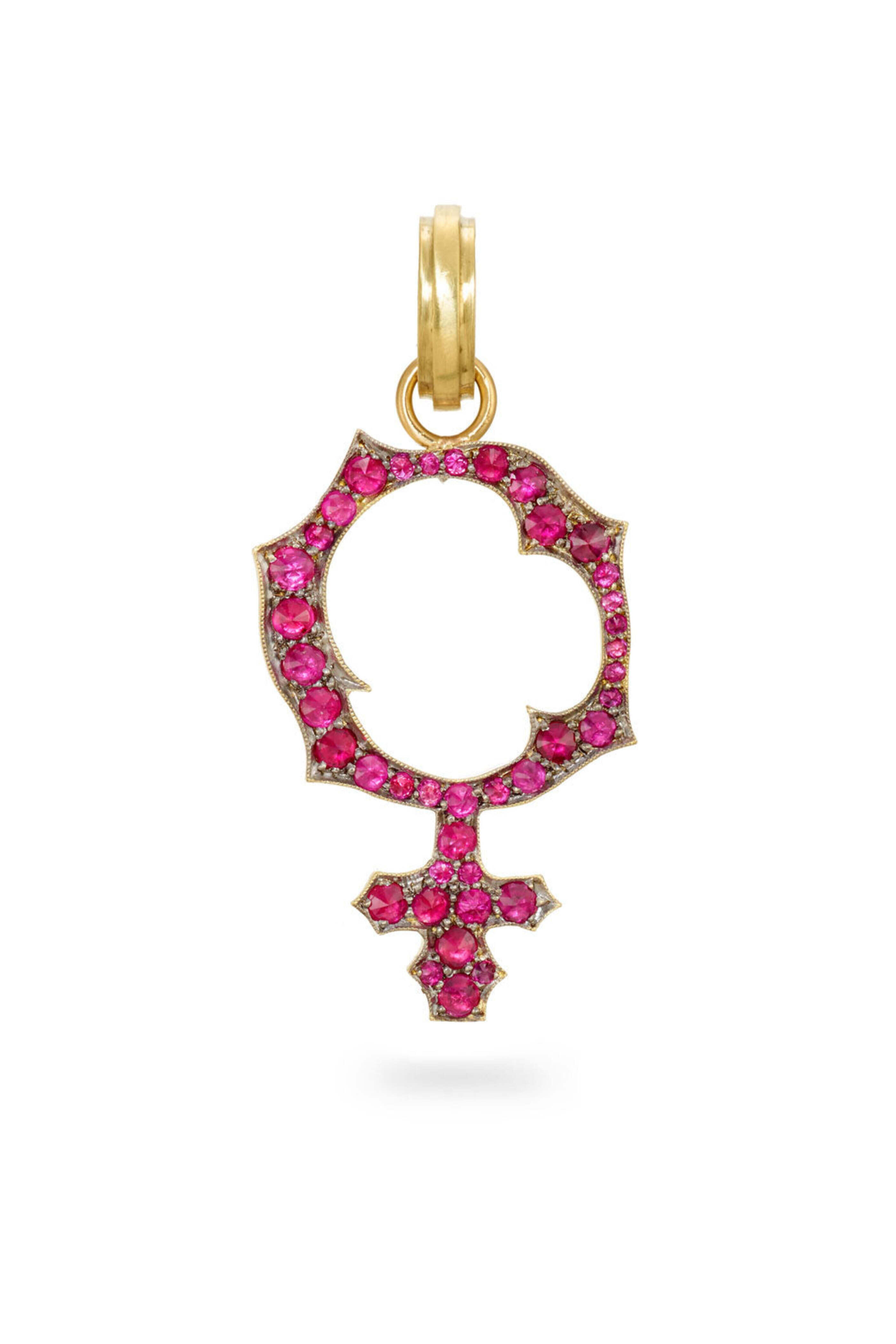 Sylva & Cie - Ruby Womanâs Symbol Pendant