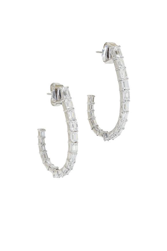 Lowy & Co - Platinum Diamond J Hoops