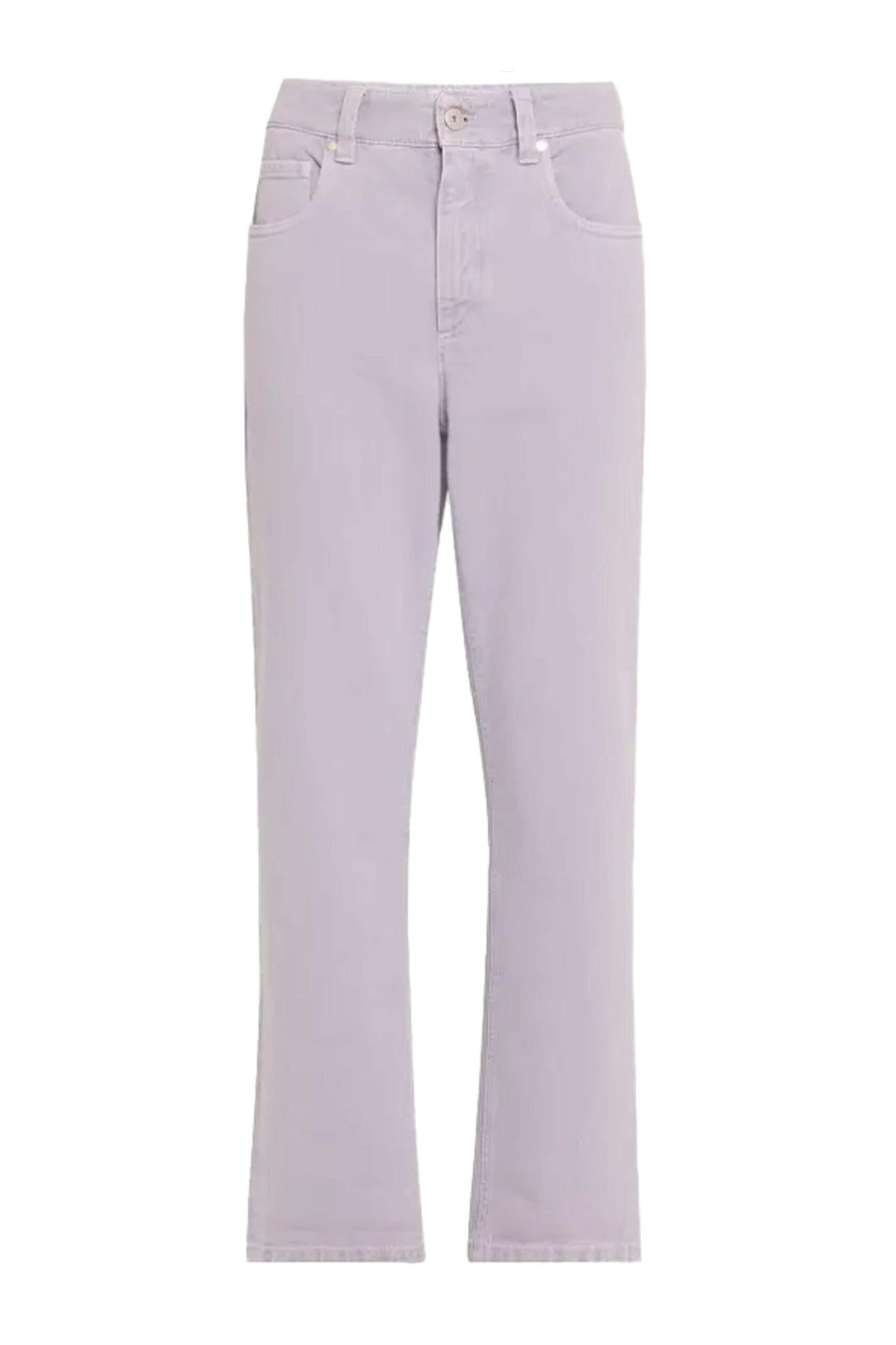 【関税＆送料込み】Brunello Cucinelli Violet Pants With Mon Brunello Cucinelli - Anthracite Stretch Cotton Flat Front Pant