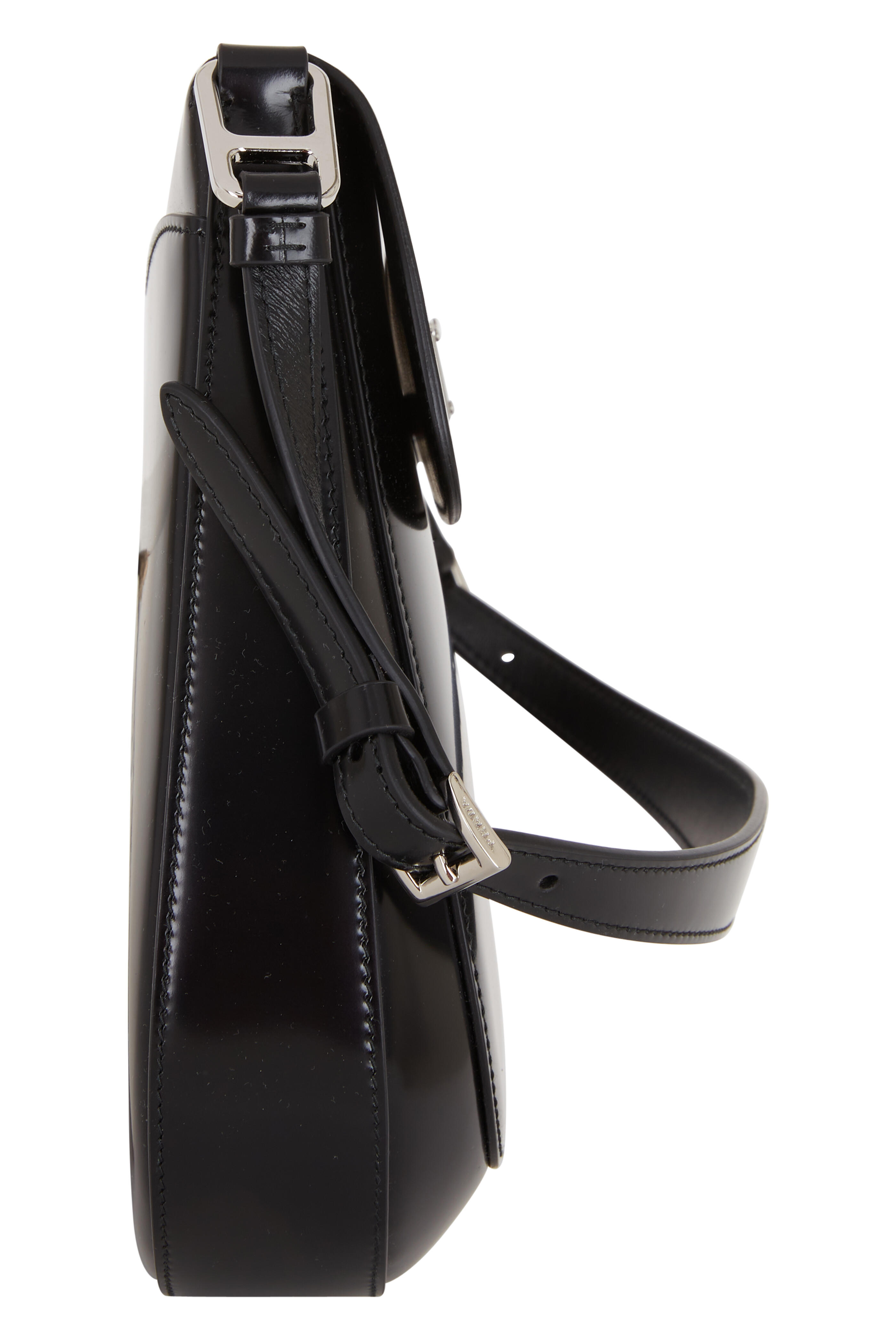 Prada - Cleo Black Smooth Leather Shoulder Bag