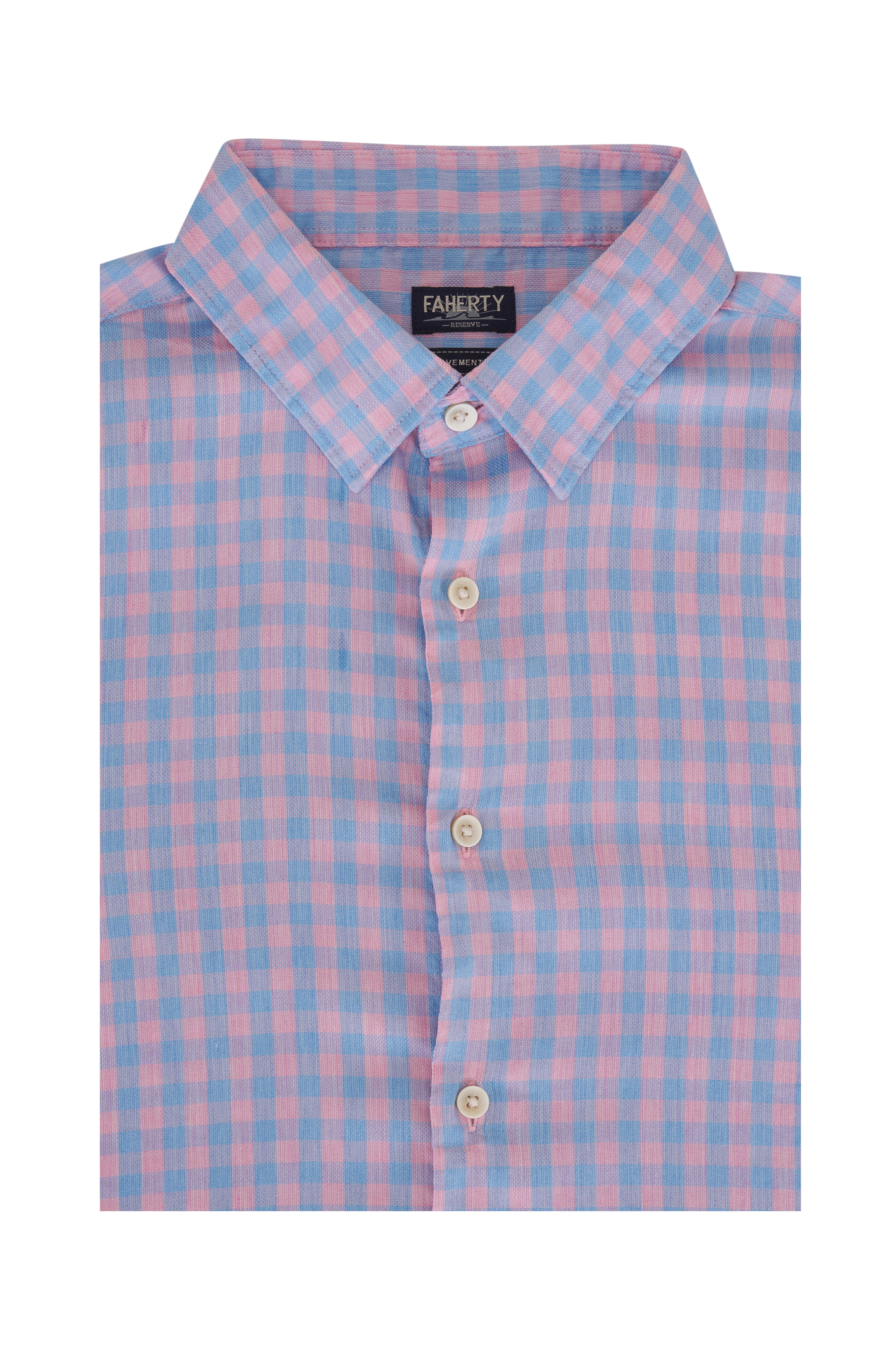 Faherty Brand - Movement™ Monterey Coral Sky Gingham Shirt
