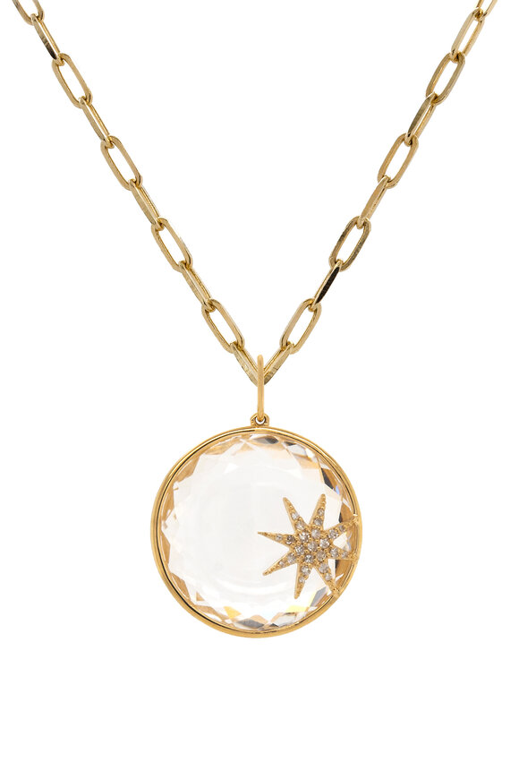 Bridget King 14k Yellow Gold Crystal Galaxy Necklace - view 1