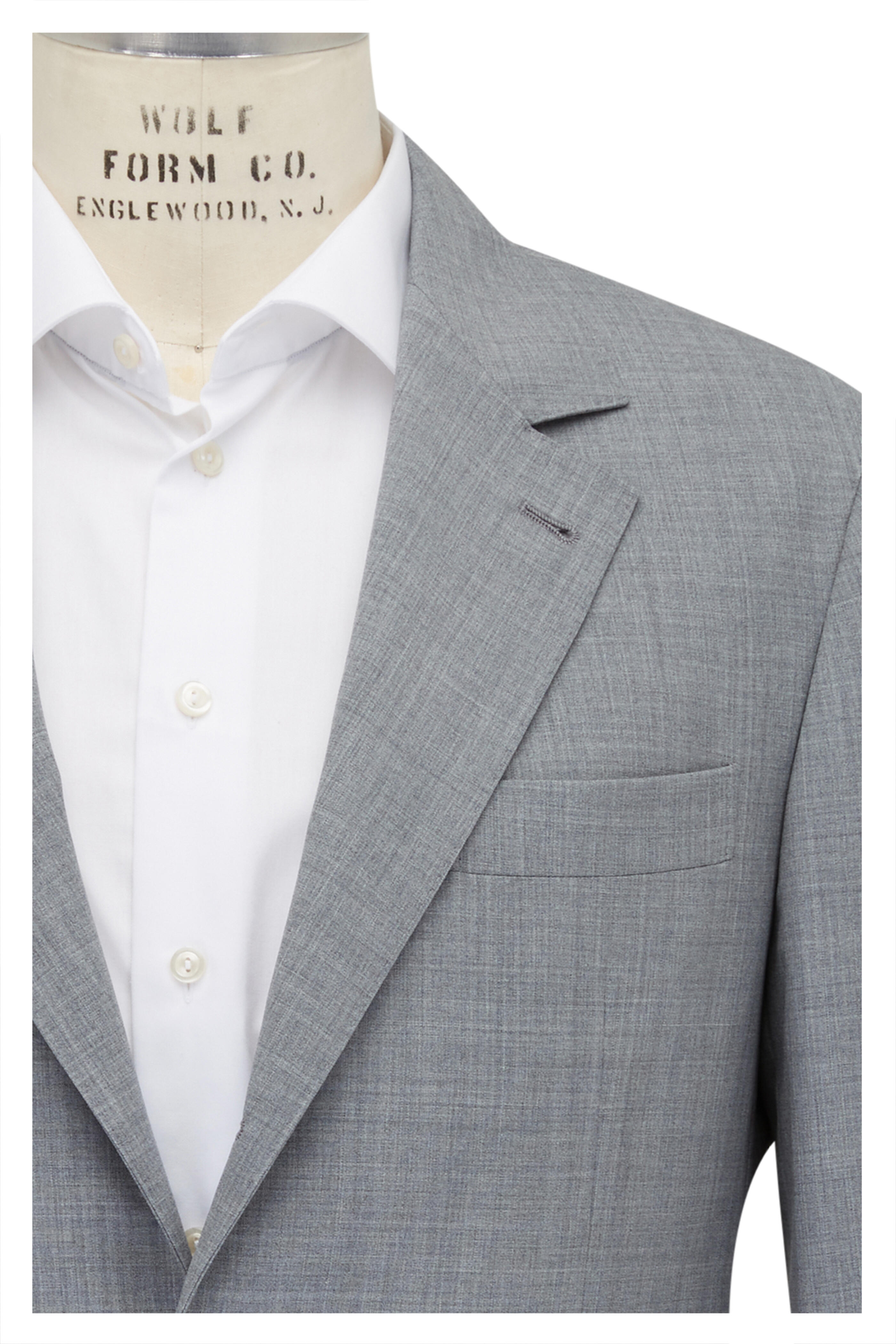 Brunello Cucinelli - Light Gray Virgin Wool Suit