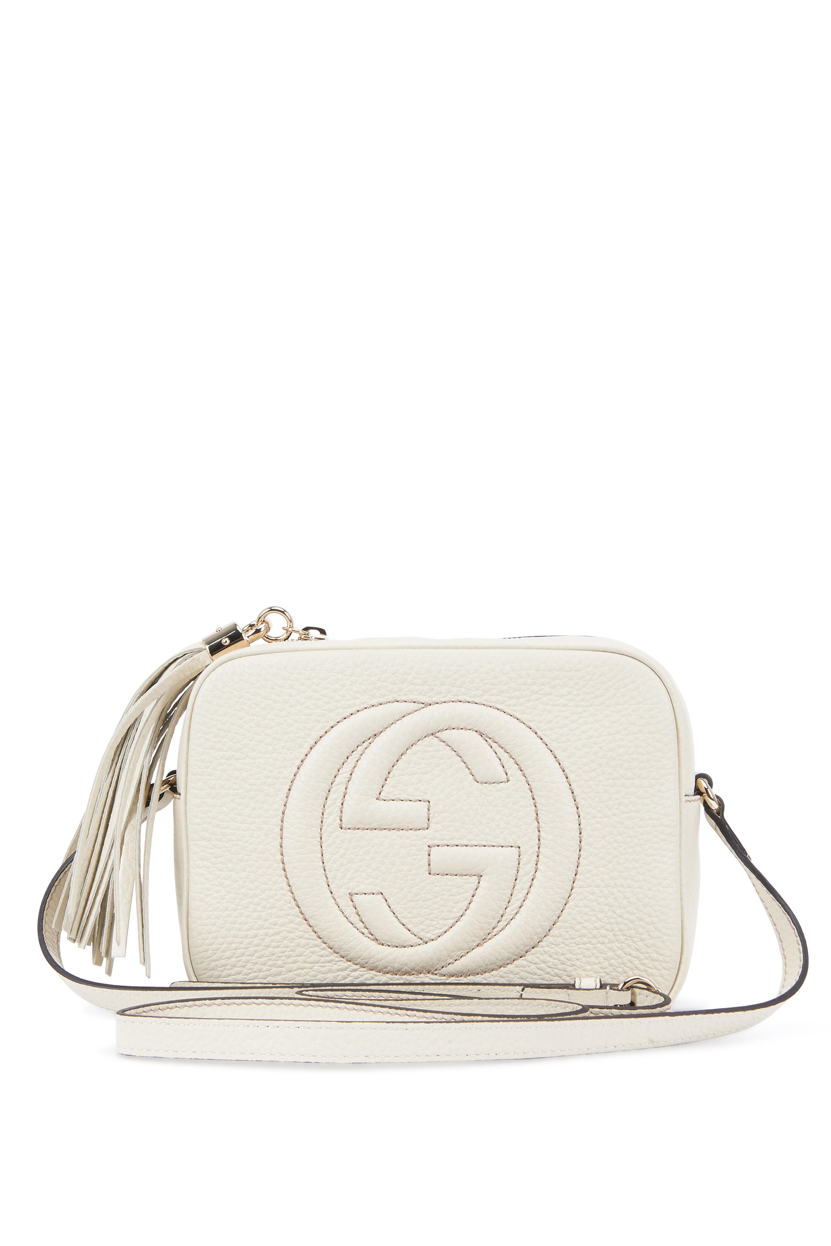 Gucci - Soho Off-White Leather Shoulder Bag