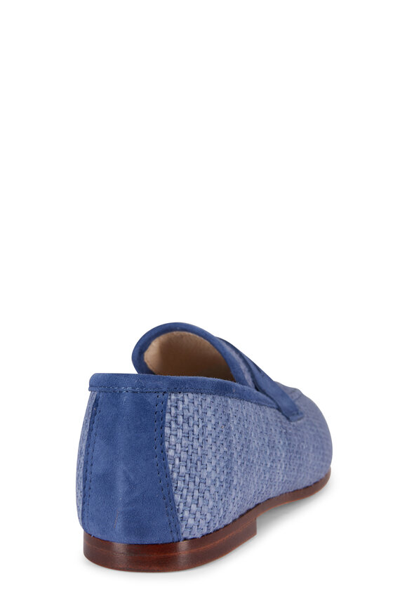 Sophique Milano Essenziale Steel Blue Raffia Loafer - view 3