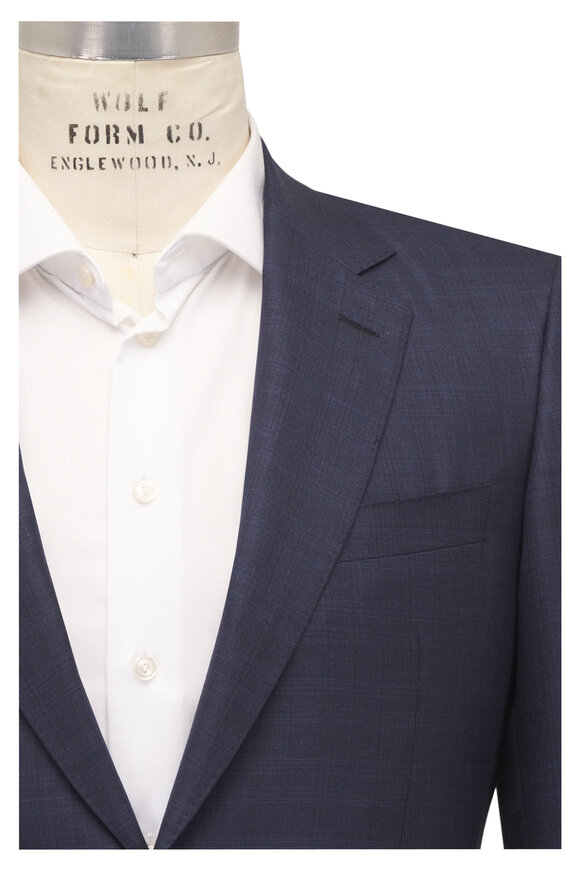 Canali Midnight Shadow Stripe 150's Wool & Silk Suit