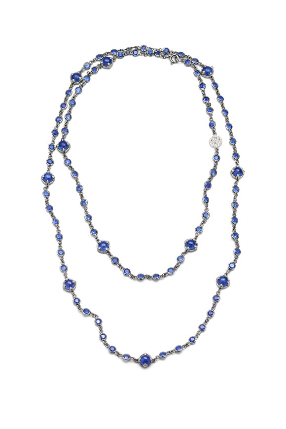 Nam Cho - 18K White Gold Sapphire & Diamond Necklace