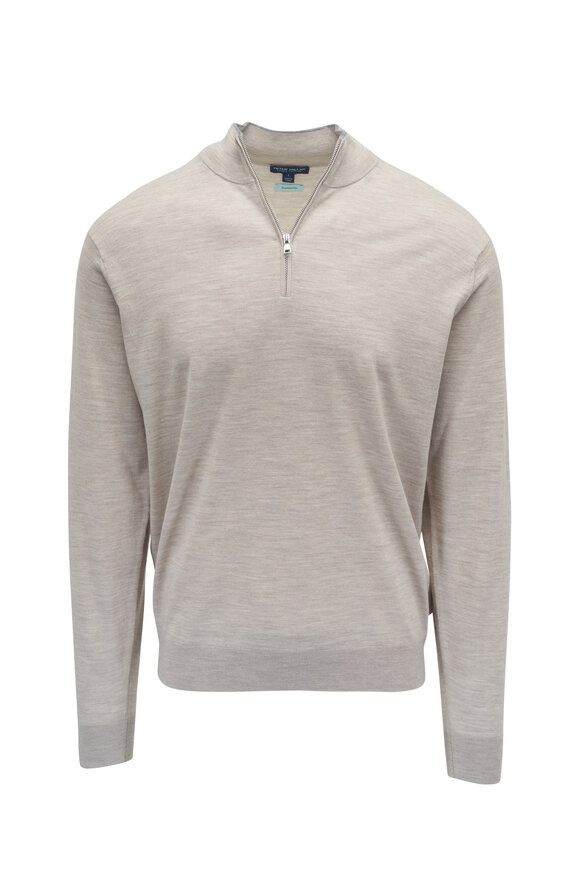 Peter Millar - Excursionist Flex Khaki Quarter Zip Pullover