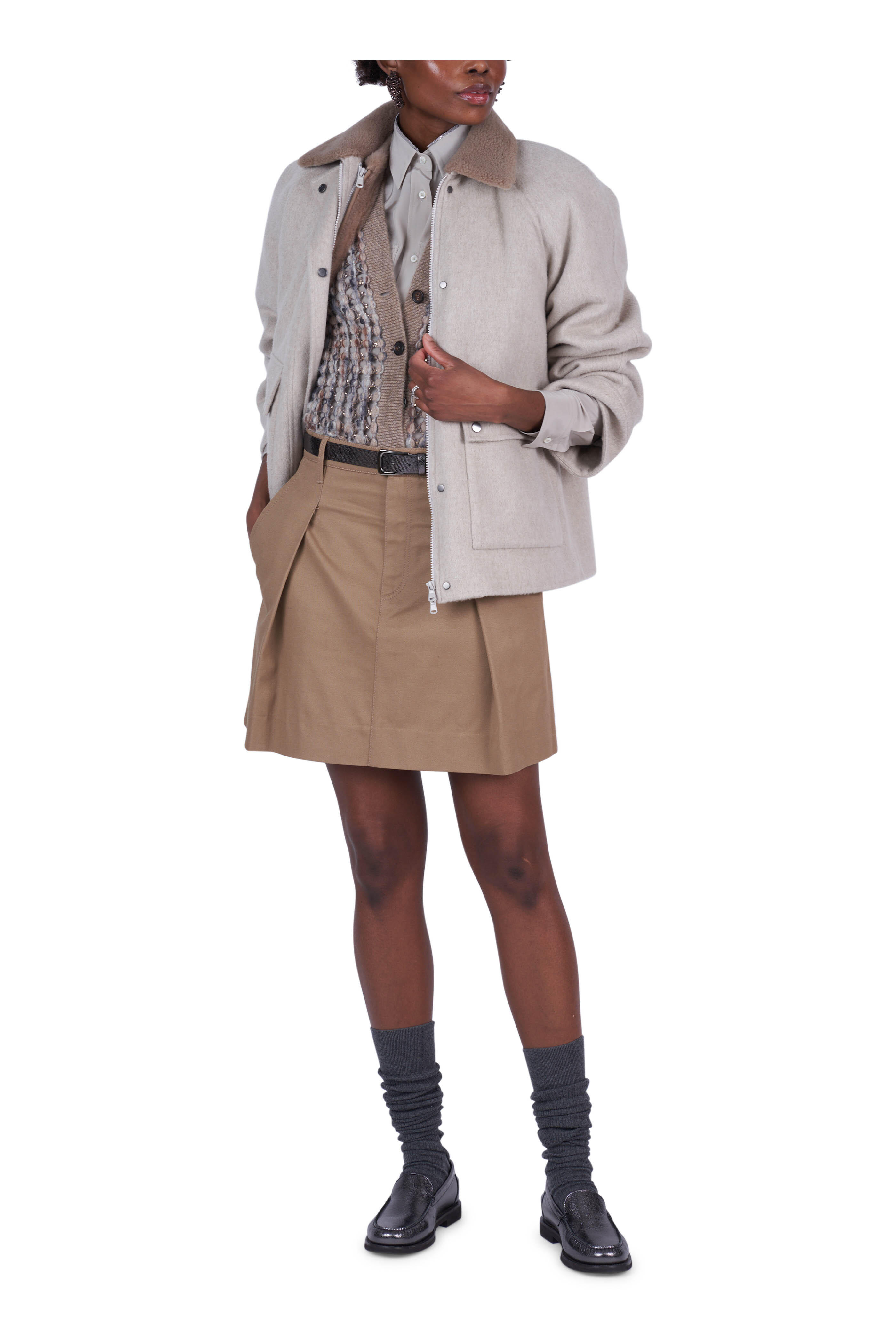 Brunello Cucinelli - Multicolor Beige Open Knit Palliete Vest