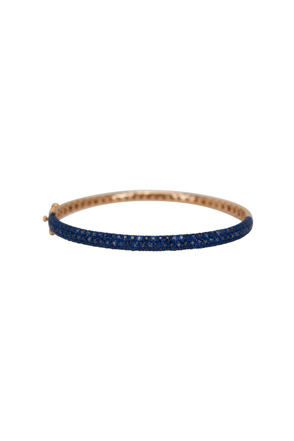 Kai Linz Blue Sapphire Stackable Bangle Bracelet 