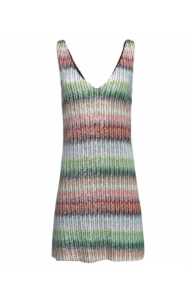 Missoni - Black & Silver Zig-Zag Mini Dress | Mitchell Stores