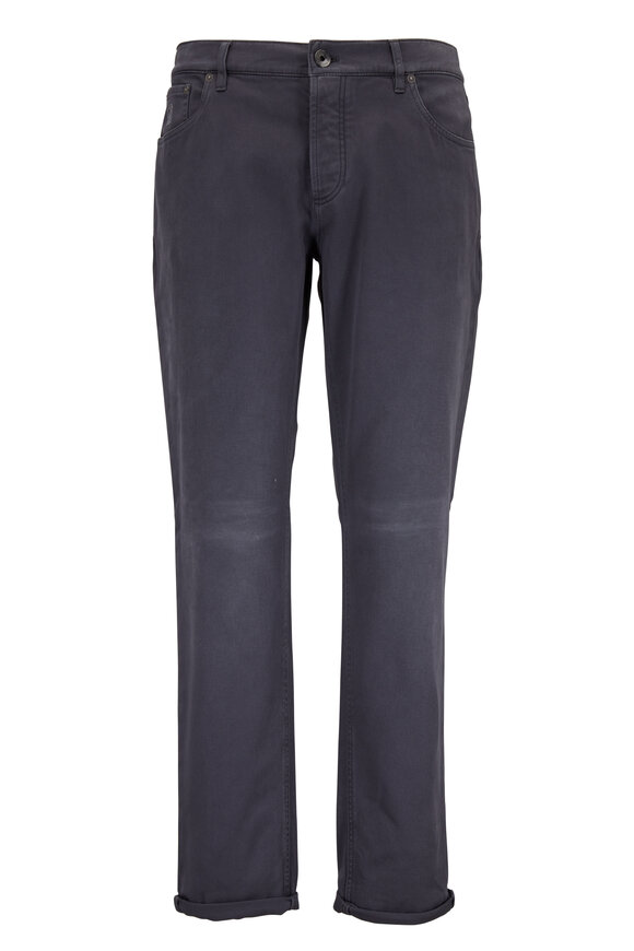 Brunello Cucinelli - Gray Five Pocket Traditional Fit Jean