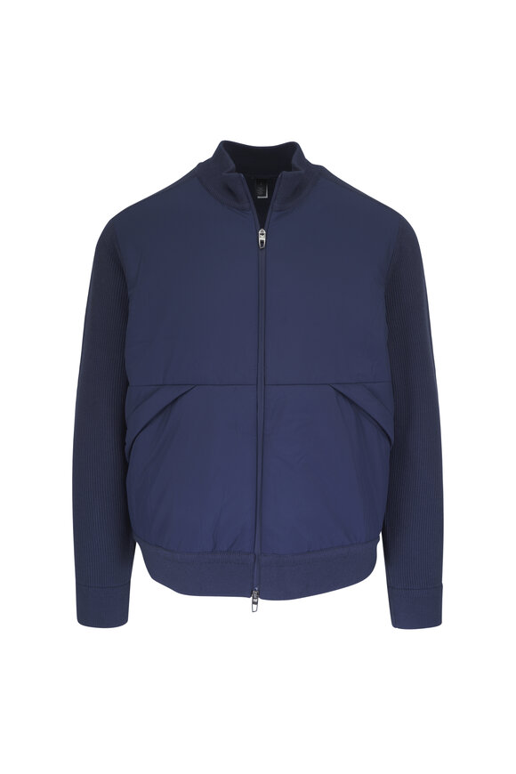 RLX Ralph Lauren Navy Cool-Max Zip Mock Neck Jacket - view 1