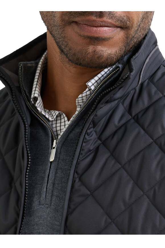 Peter Millar Essex Black Quilted Vest - view 5