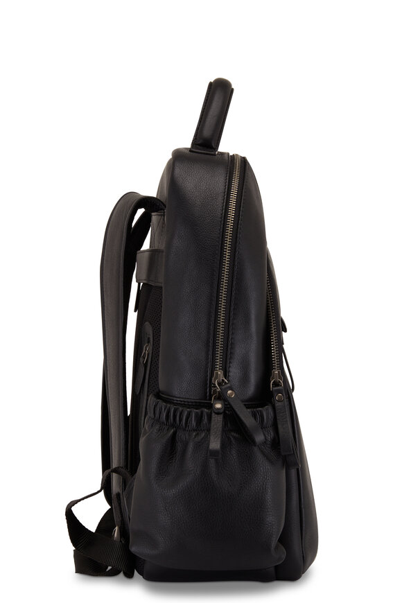 Bosca - Black Nappa Leather Soft Backpack 