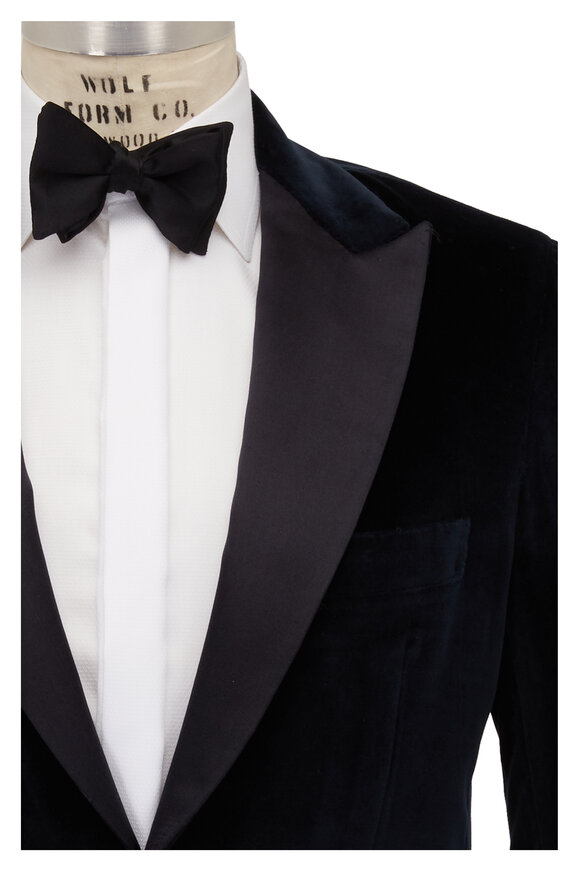 Kiton Navy Velvet Dinner Jacket