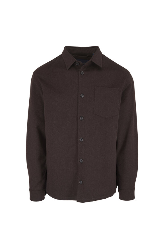 Paul & Shark Brown Cashmere Overshirt - view 1