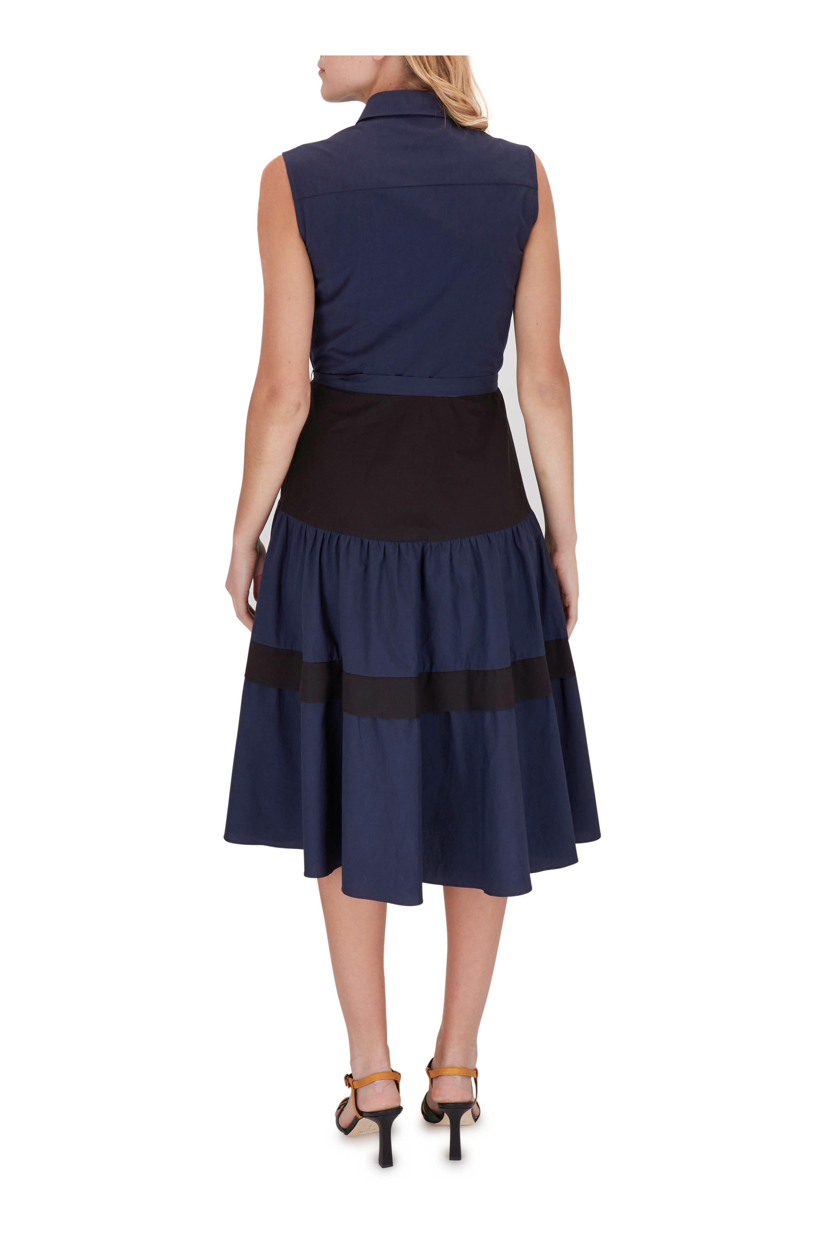 blue and black colorblock dress Shop MICHAEL Michael Kors clothing and handbags at SilkRoll. Trade with us!