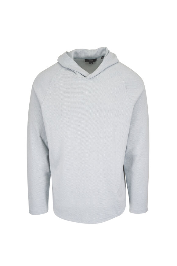 Vince Light Blue Broken Twill Pullover Hoodie - view 1