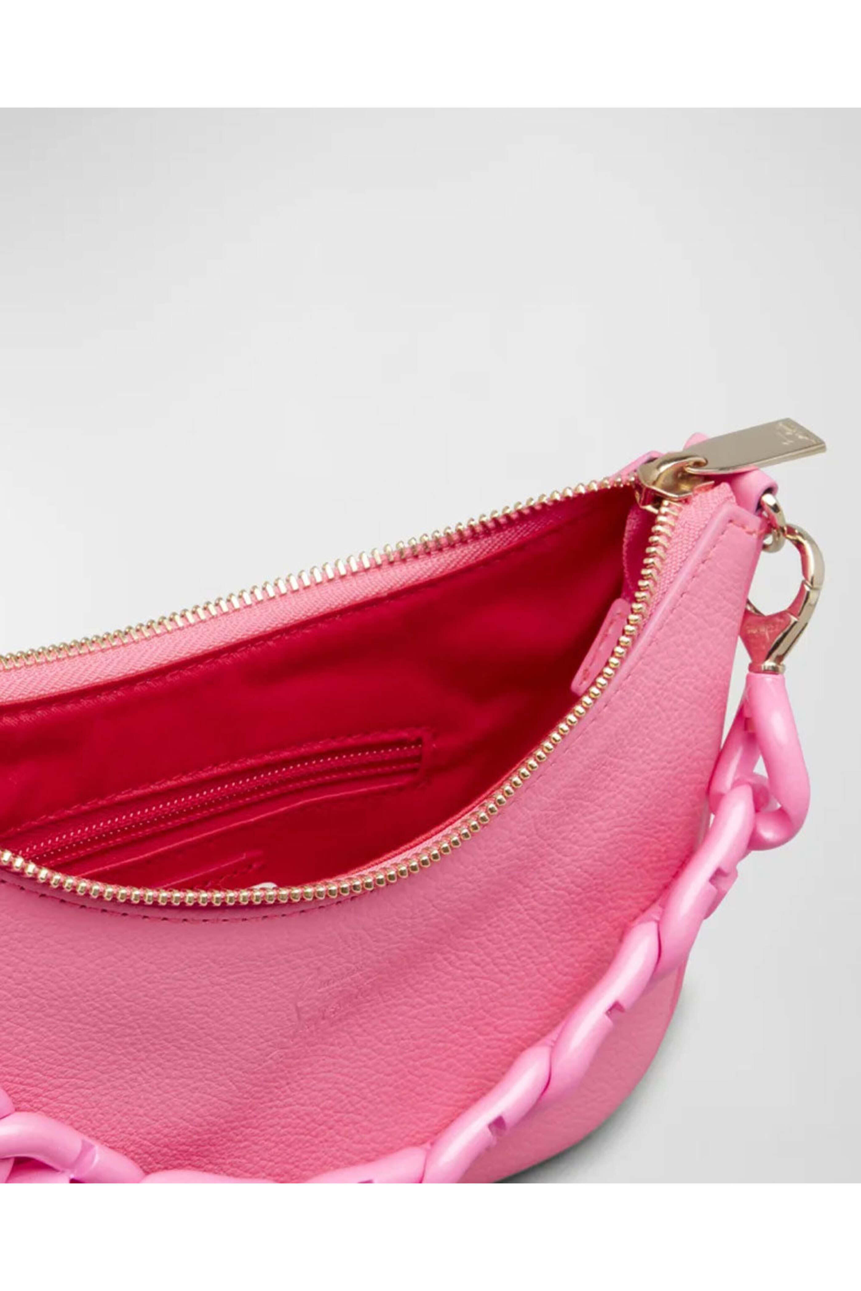 Christian Louboutin - Mini Loubila Leather Shoulder Bag in Neon Pink
