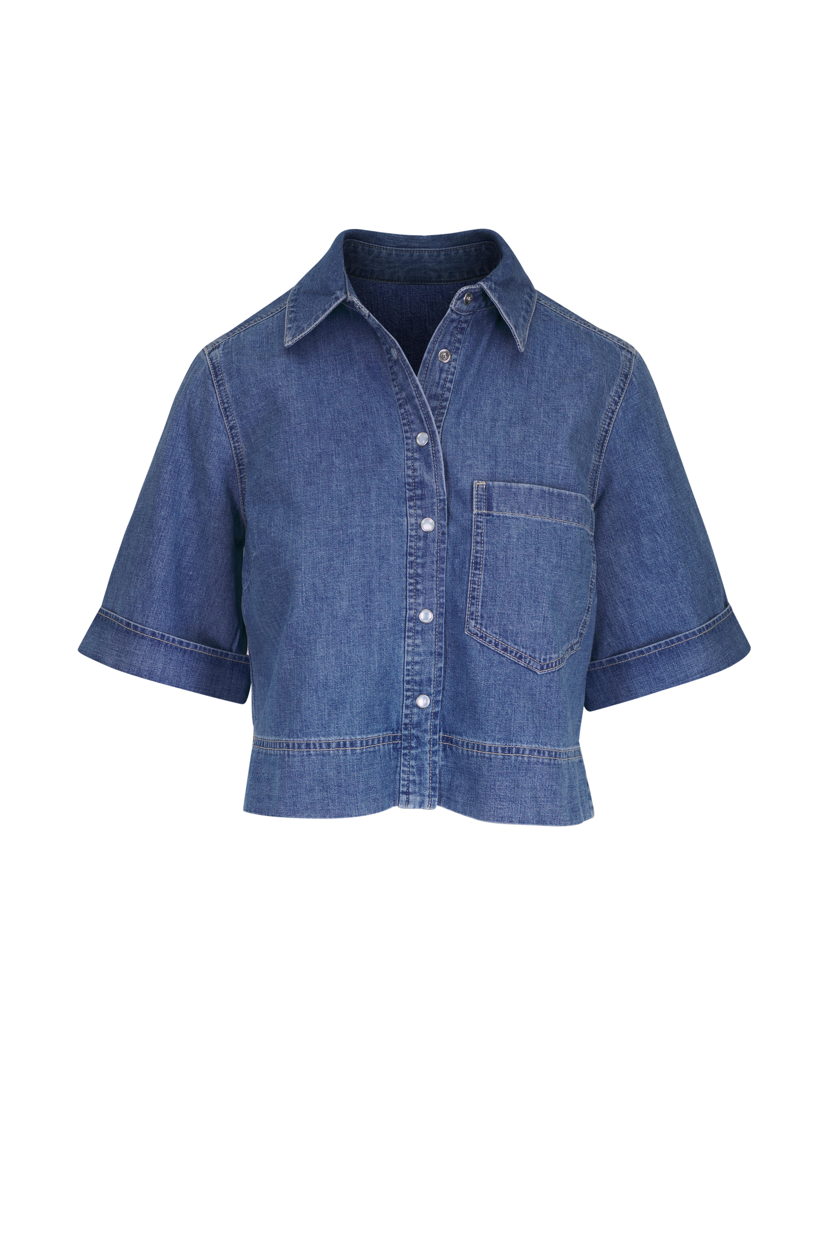 Veronica Beard - Spruce Amethyst Frost Denim Button Up Shirt