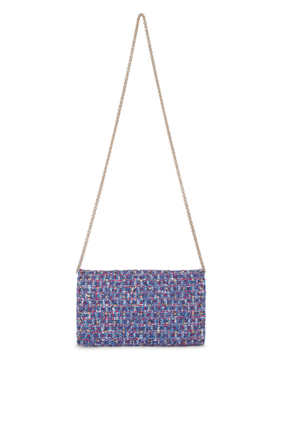 Valentino Garavani Sapphire Tweed Rockstud Crossbody Bag - view 2
