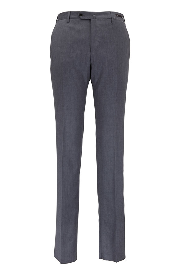 PT Torino - Gray Wool Slim Fit Pants