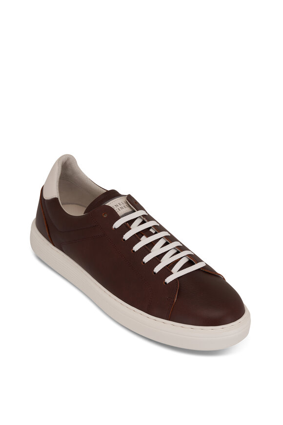 Brunello Cucinelli Brown Leather Airsole Sneaker