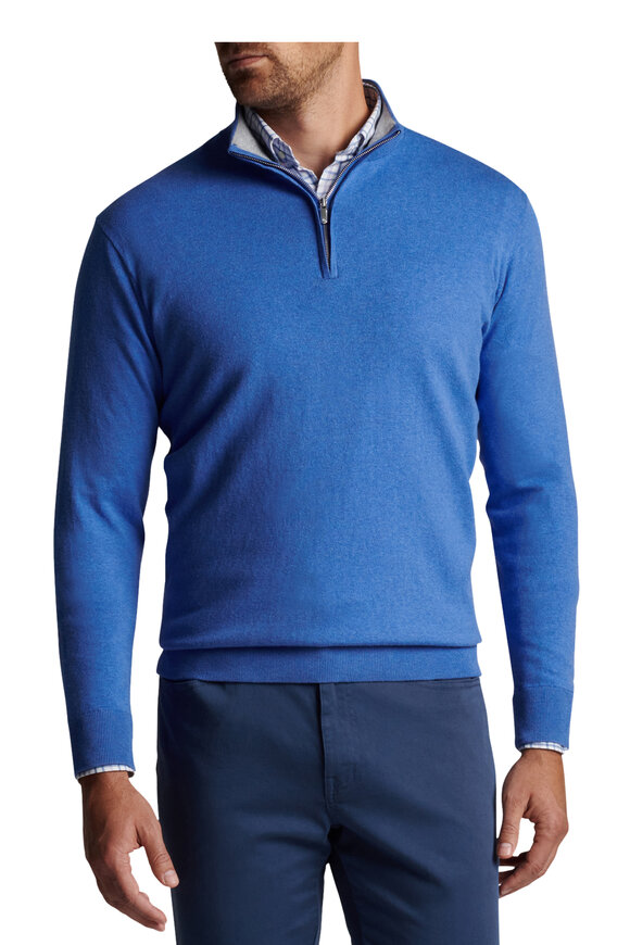 Peter Millar - Crest Maritime Blue Quarter Zip Pullover