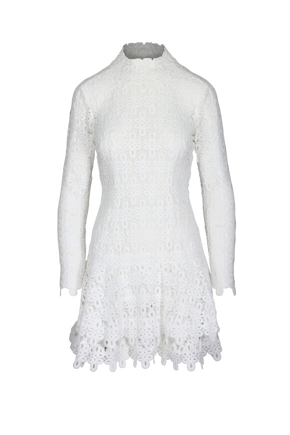 Simkhai Joy Guipure White Lace Mini Dress