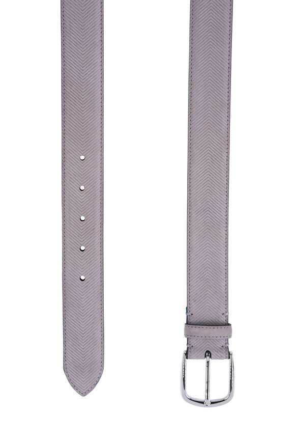 Paolo Vitale Light Gray Nubuck Belt - view 2