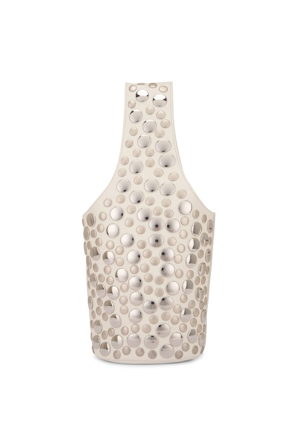 Khaite Small Livia Optic White Leather Stud Bag - view 1