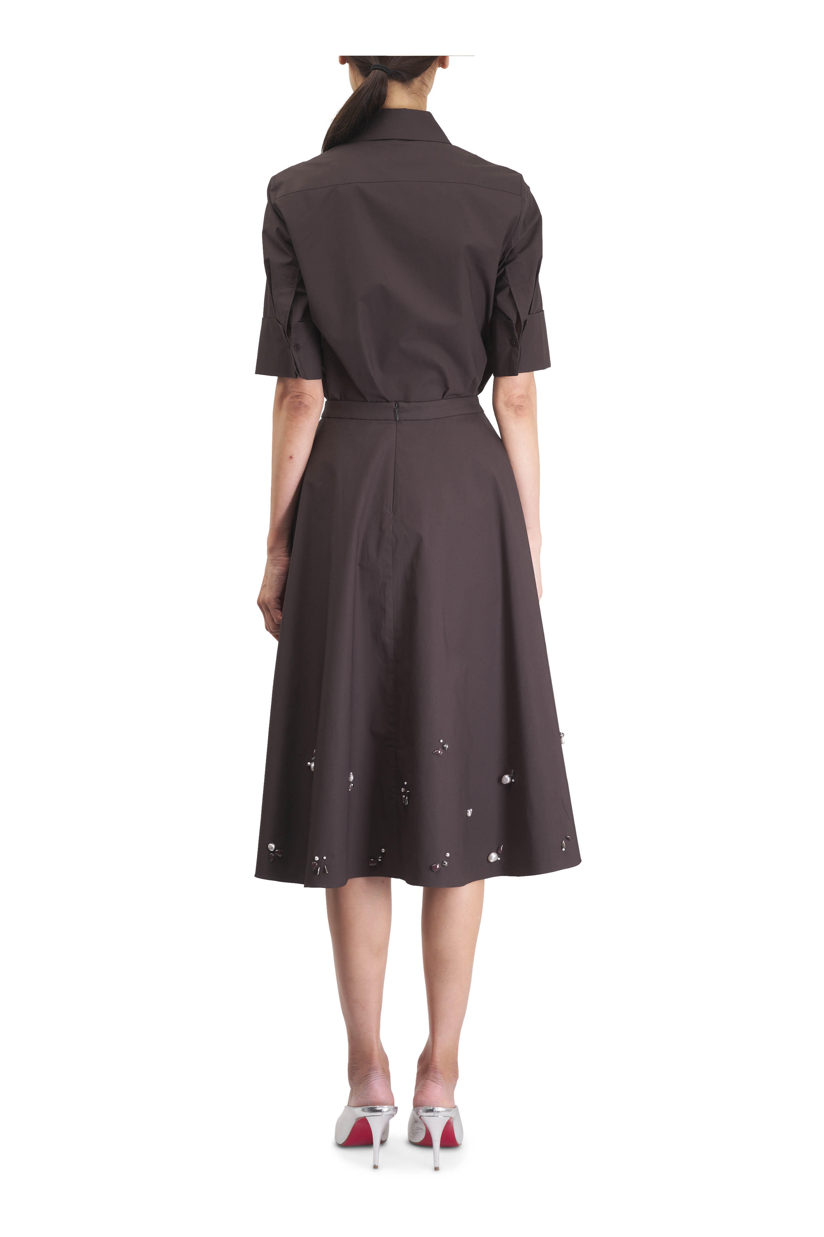 Dorothee Schumacher - Poplin Power Chocolate Brown Skirt