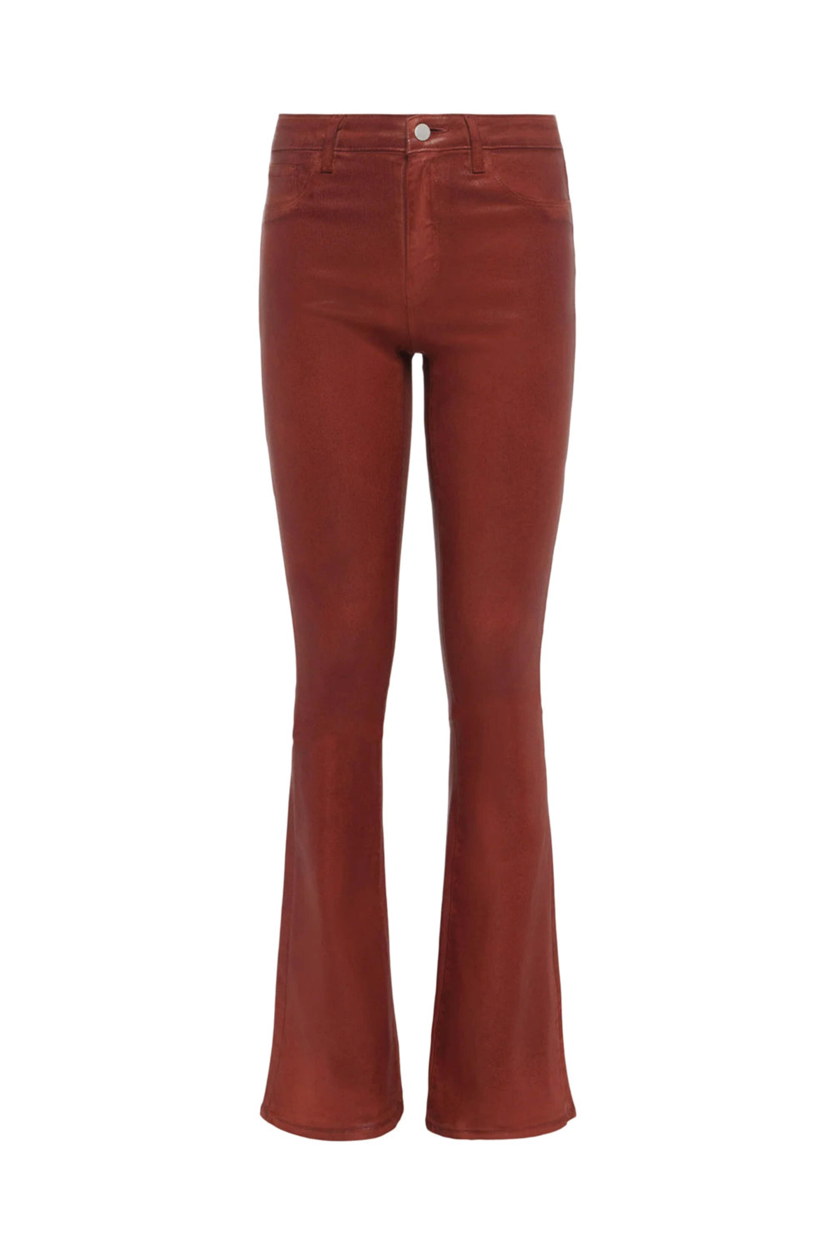 L'Agence - High Rise Marty Flare Jean in Rich Ginger Coated