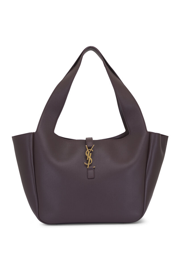 Saint Laurent - Panier Raffia & Leather YSL Medium Tote