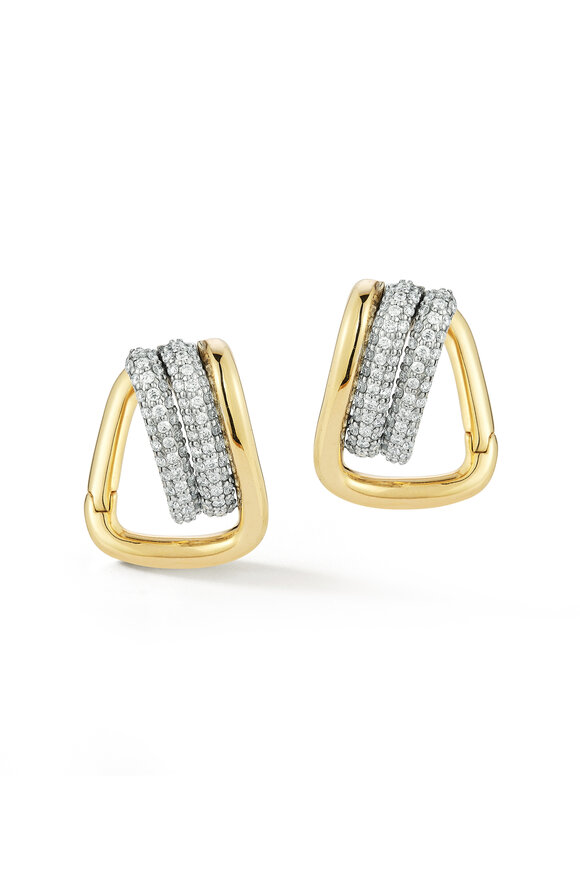 Walters Faith - Huxley Diamond Coil Huggie Earrings