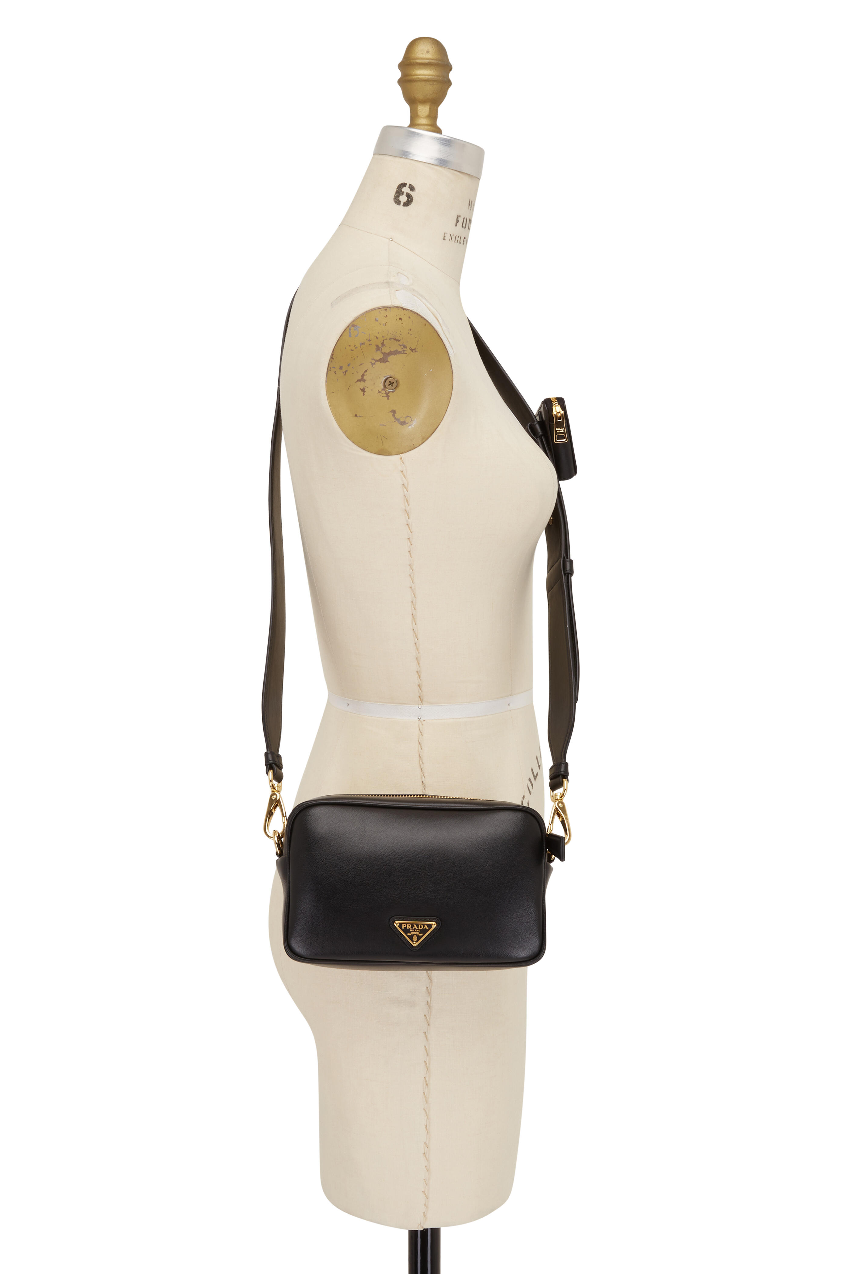 Saffiano Leather Crossbody Bag in Black - Prada