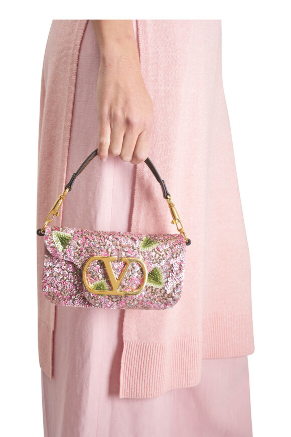 Valentino Garavani Small Loco Rose Sequin Shoulder Bag - view 2