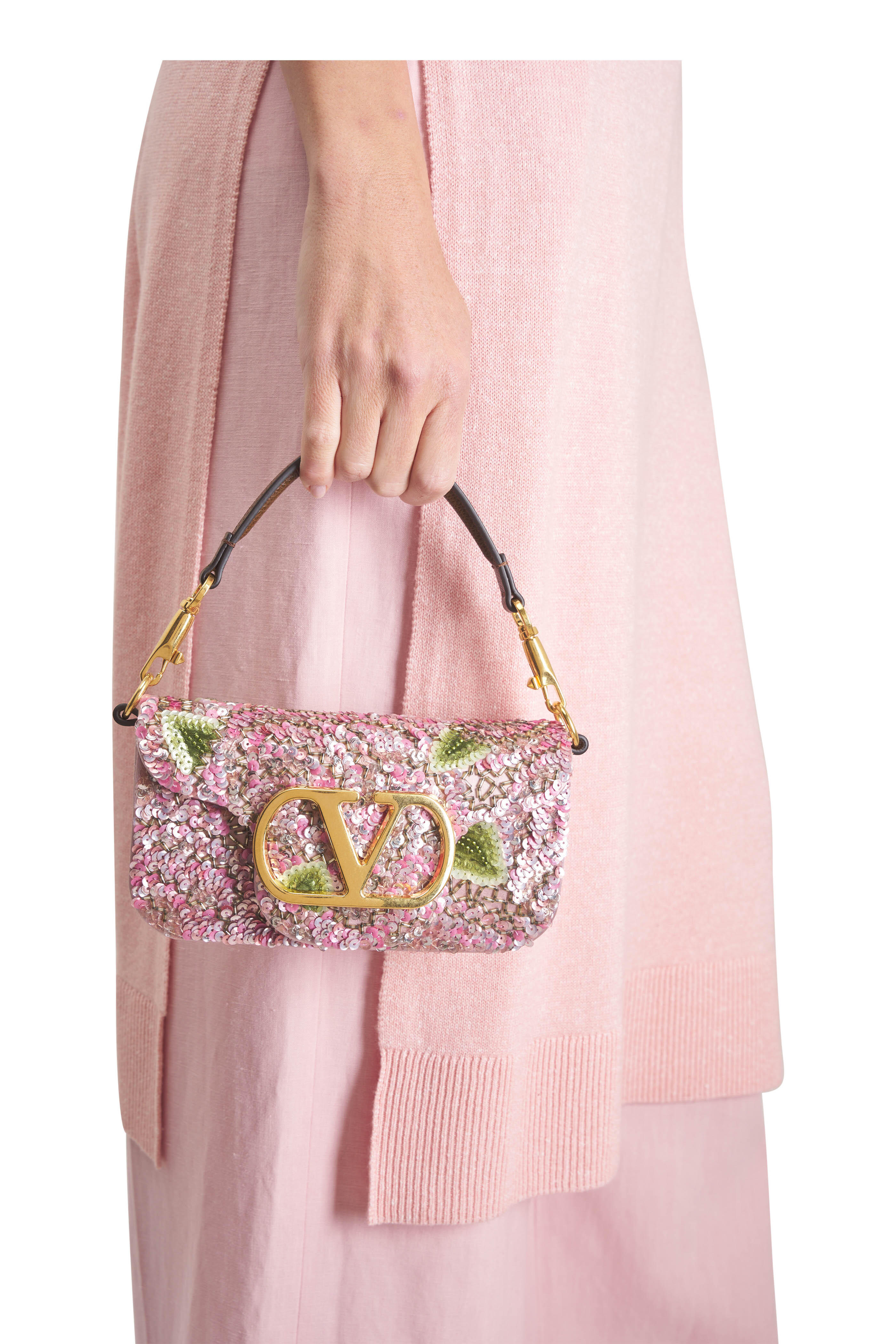 Valentino Garavani - Small Loco Rose Sequin Shoulder Bag